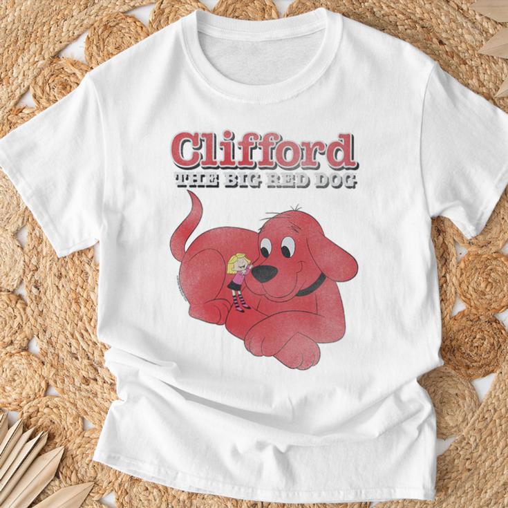 Clifford The Big Red Dog Clifford And Emily Book Cover Premium Tri-Blend T-Shirt Gifts for Old Men Clifford The Big Red Dog Clifford And Emily Book Cover Premium Tri-Blend T-Shirt Gifts for Old Men