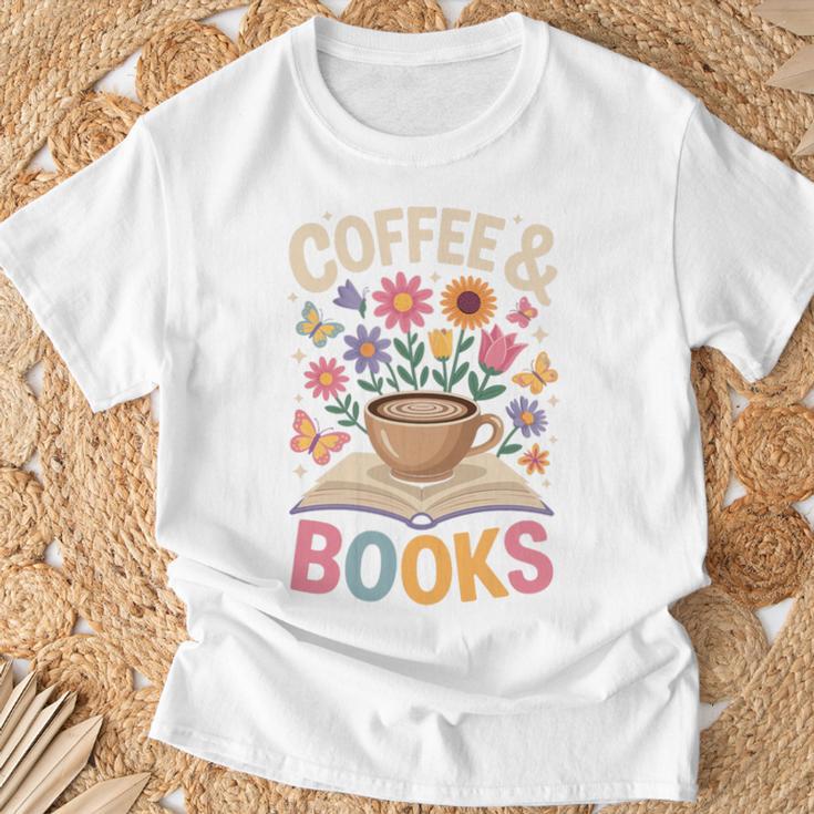Coffee & Books Lover Wildflowers Boho Aesthetic Premium Tri-Blend T-Shirt Gifts for Old Men Coffee & Books Lover Wildflowers Boho Aesthetic Premium Tri-Blend T-Shirt Gifts for Old Men