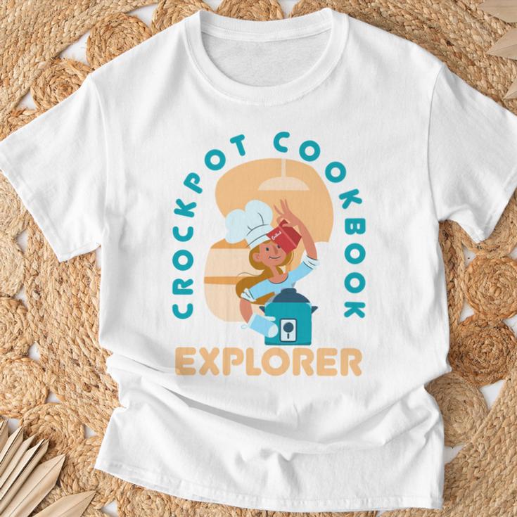 Crockpot Cookbook Baking Cooking Lovers Chef Cook Bakers T-Shirt Gifts for Old Men