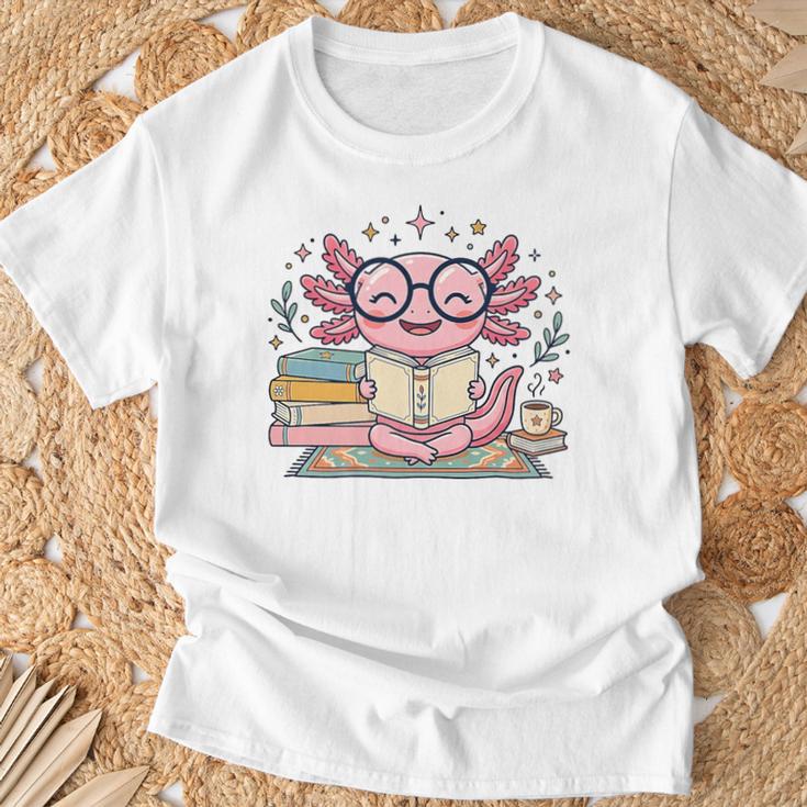 Cute Axolotl Reading Books Cozy Bookworm Fantasy Art Premium Tri-Blend T-Shirt Gifts for Old Men Cute Axolotl Reading Books Cozy Bookworm Fantasy Art Premium Tri-Blend T-Shirt Gifts for Old Men