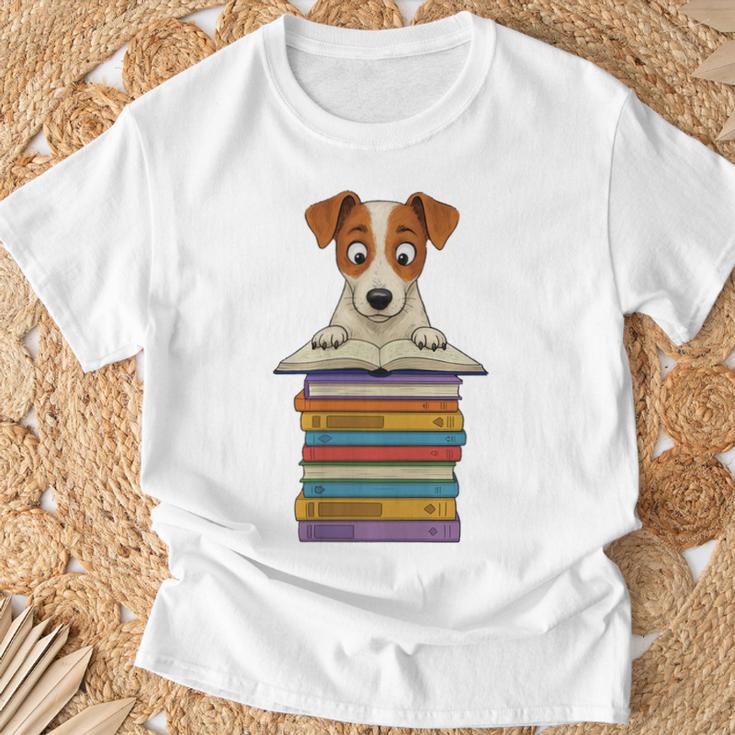 Cute Jack Russel Dog Reading On Pile Of Books Premium Tri-Blend T-Shirt Gifts for Old Men Cute Jack Russel Dog Reading On Pile Of Books Premium Tri-Blend T-Shirt Gifts for Old Men
