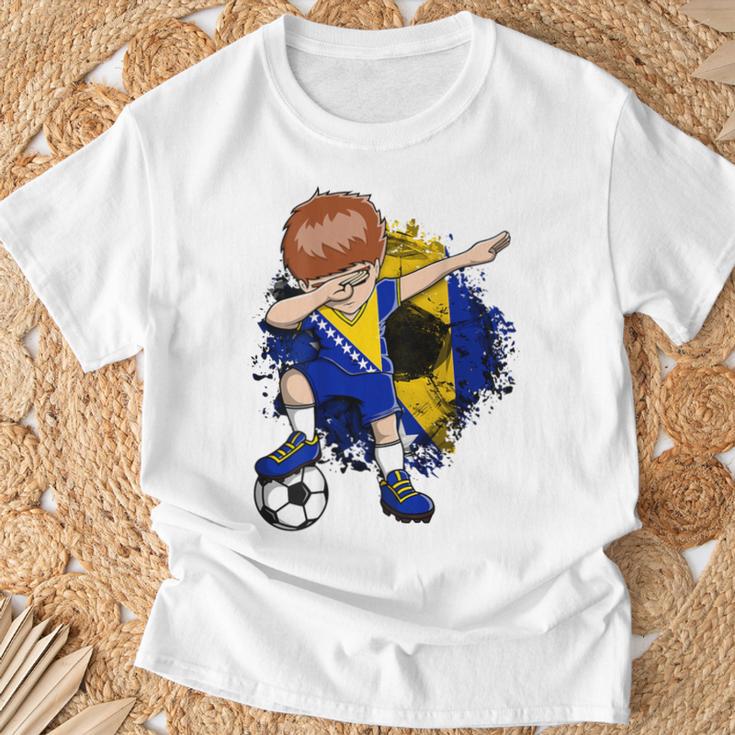 Dabbingoccer Boy Bosnien Herzegowina Lovers Trikot Bosnien T-Shirt Geschenke für alte Männer