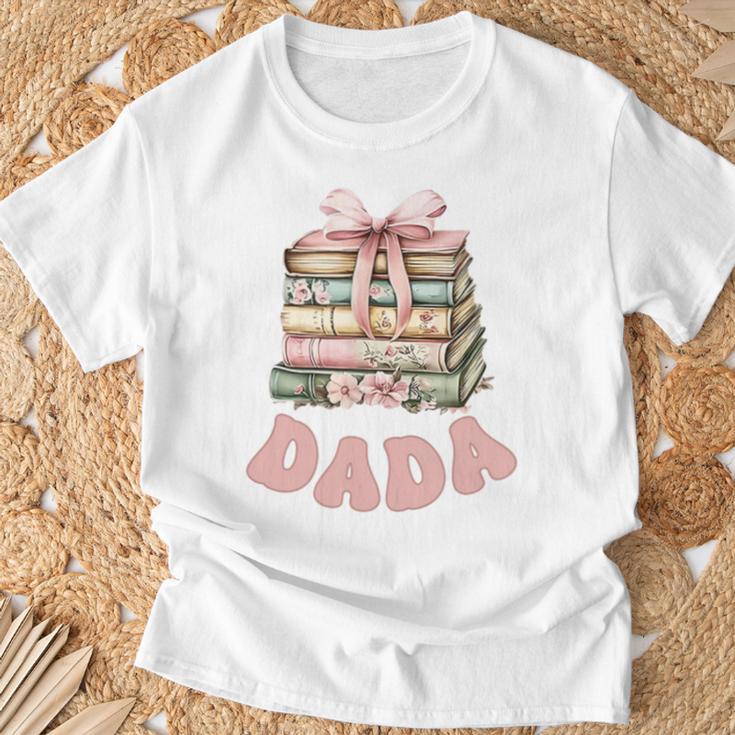 Dada Book First Chapter Birthday Family Matching Party Performance T-Shirt Gifts for Old Men