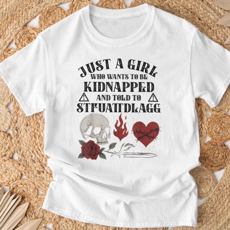 Dark Romance Smutt Book Merch Just A Good Girl STFUATTDLAGG T-Shirt Gifts for Old Men Dark Romance Smutt Book Merch Just A Good Girl STFUATTDLAGG T-Shirt Gifts for Old Men