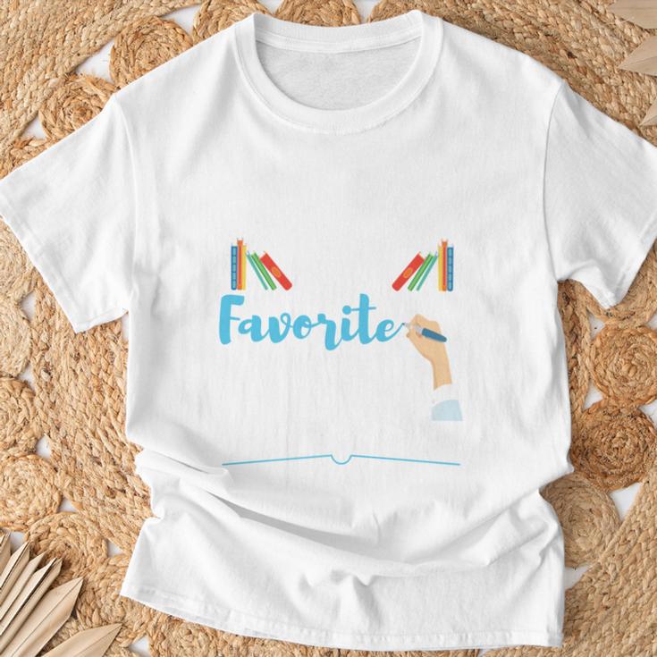 My Daughter Is My Favorite Author Book Writer Novelist Poet T-Shirt Gifts for Old Men
