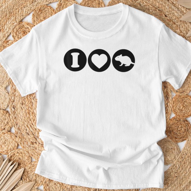 De Ratas I Love Rat De Ratas Camiseta unisex Regalos para ancianos