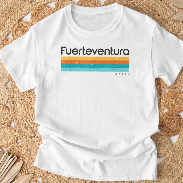 Rétrointage Des Îles Canaries Fuerteventura T-Shirt Cadeaux pour les vieillards