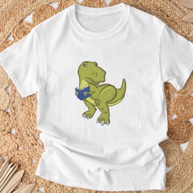 Dinosaur Book LoverRex Sad Arms Too Short To Reader Premium Tri-Blend T-Shirt Gifts for Old Men