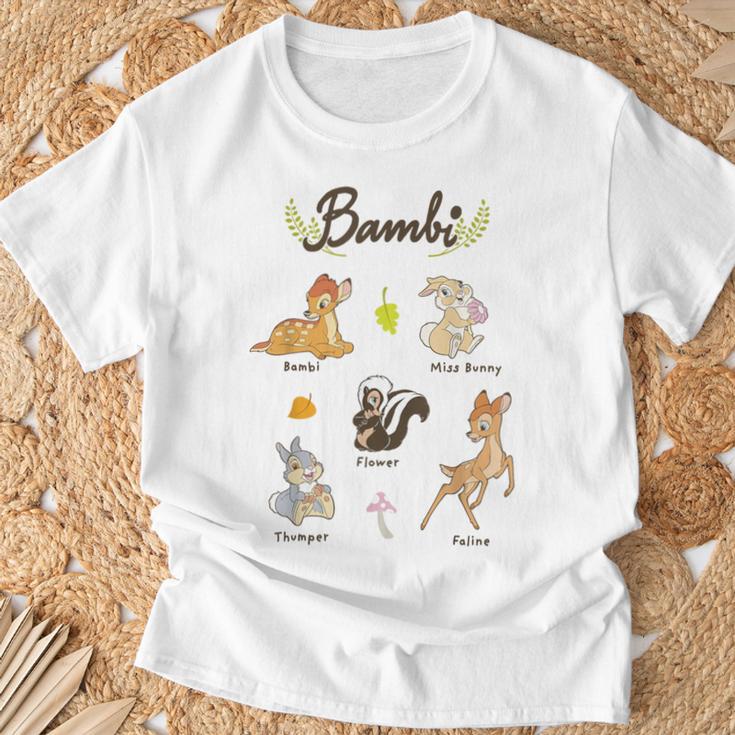 Disney Bambi Vintage Movie Characters Textbook Display T-Shirt Gifts for Old Men