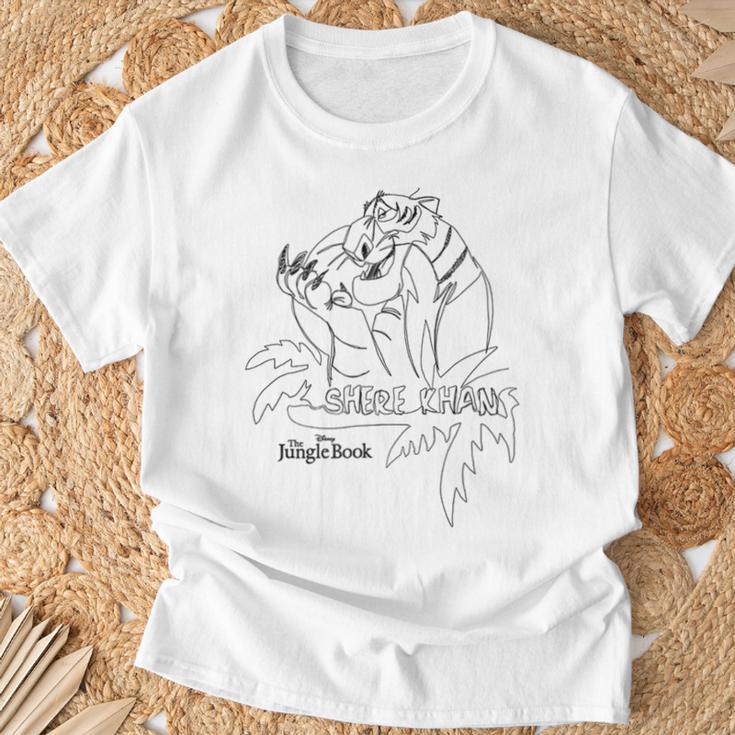 Disney The Jungle Book Shere Khan Simple Outline Sketch T-Shirt Gifts for Old Men