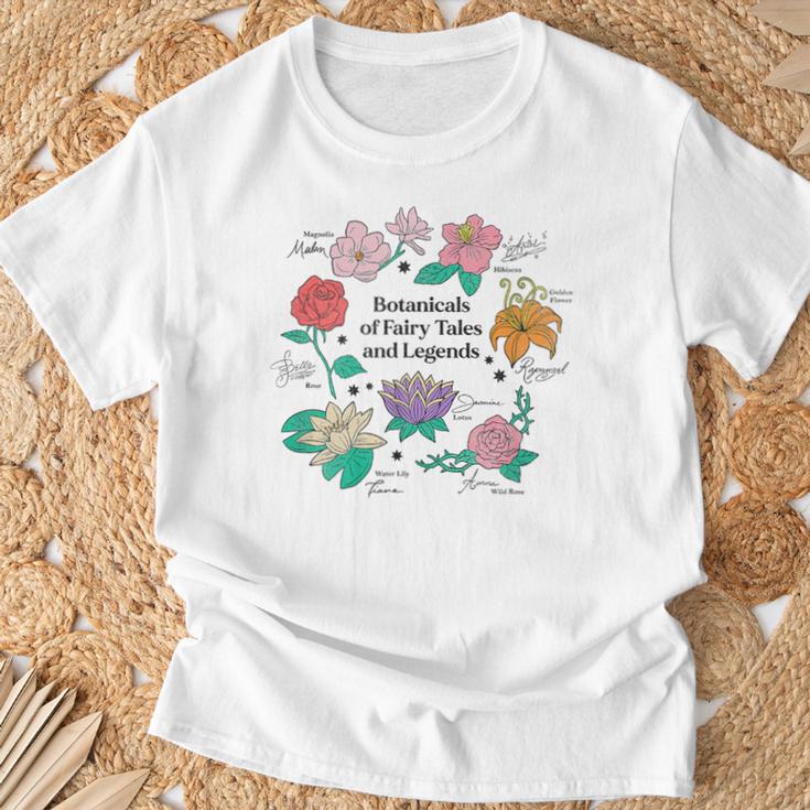 Disney Princess Botanicals Of Fairy Tales Floral Textbook T-Shirt Gifts for Old Men