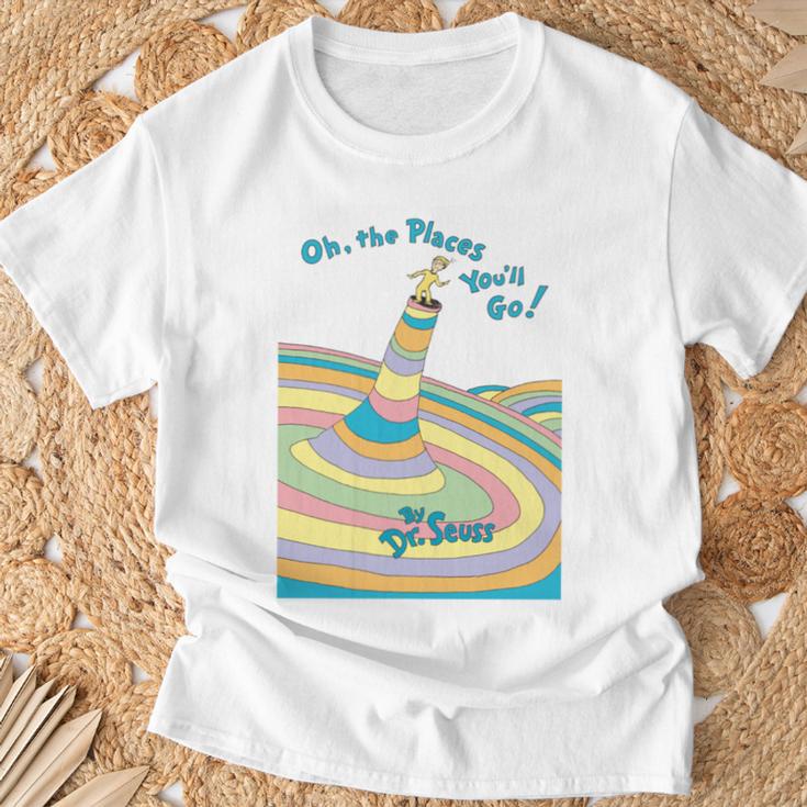 Dr Seuss Oh The Places You'Ll Go Book Cover T-Shirt Gifts for Old Men