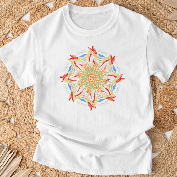 Dragons & Books Mandala Artistic Fire Beast Mindfulness T-Shirt Gifts for Old Men