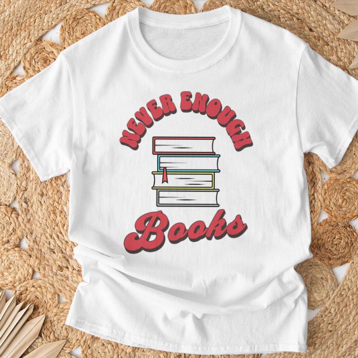Never Enough Books Book Lover Librarian Teacher Premium Tri-Blend T-Shirt Gifts for Old Men