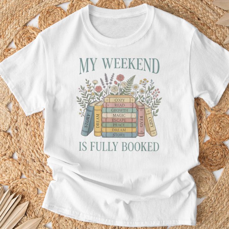 My Weekend Is Fully Booked Books Lover T-Shirt Gifts for Old Men