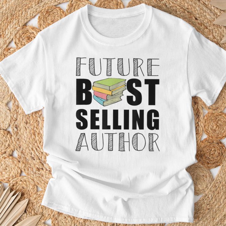 Future Best Selling Author Book Worm Writer T-Shirt Gifts for Old Men
