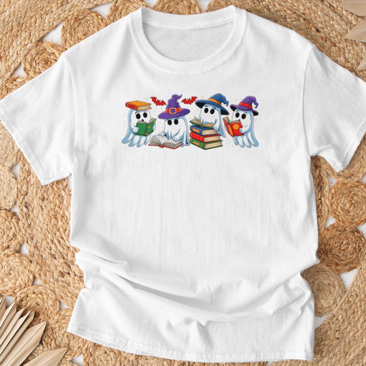 Ghost Book Reading Halloween Books Lover Teacher Kids Performance T-Shirt Gifts for Old Men Ghost Book Reading Halloween Books Lover Teacher Kids Performance T-Shirt Gifts for Old Men