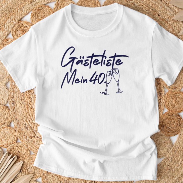 Guest Book 40th Birthday Guest List 40th Birthday Decoration T-Shirt Gifts for Old Men Guest Book 40th Birthday Guest List 40th Birthday Decoration T-Shirt Gifts for Old Men