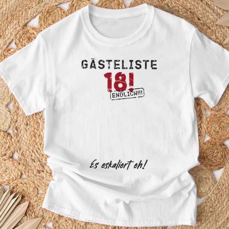 Guest List Finally 18 Guest Book 18th Birthday Boy Girl T-Shirt Gifts for Old Men