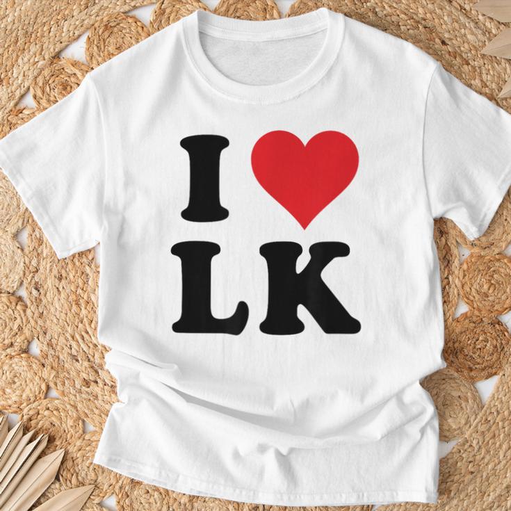 I Heart Lk Initials I Love LK First And Last Name L K Tシャツ 高齢者への贈り物