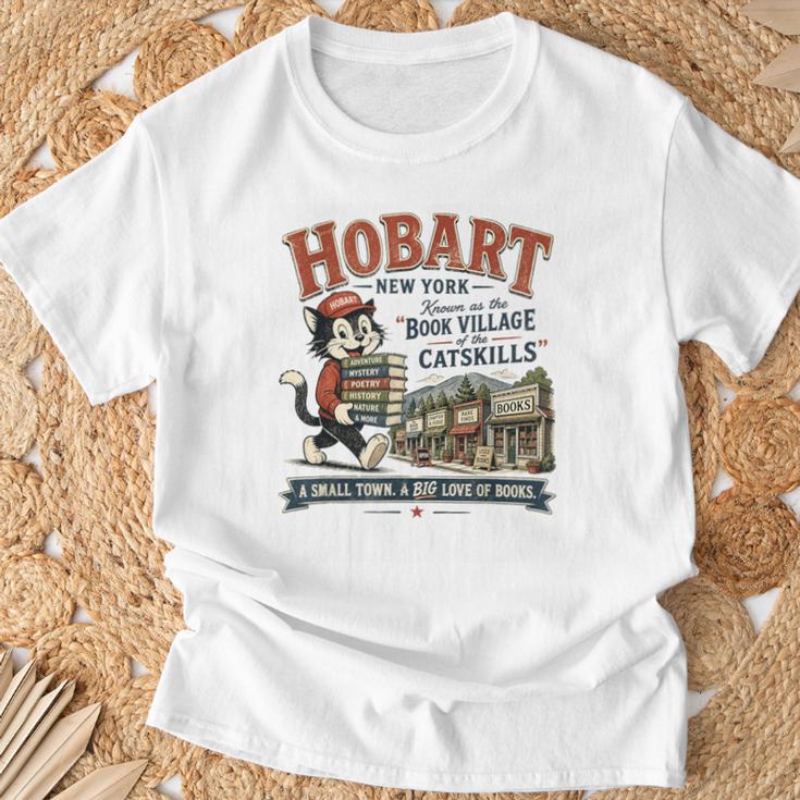 Hobart NY Book Village Of Catskills Vintage Mascot Logo T-Shirt Gifts for Old Men