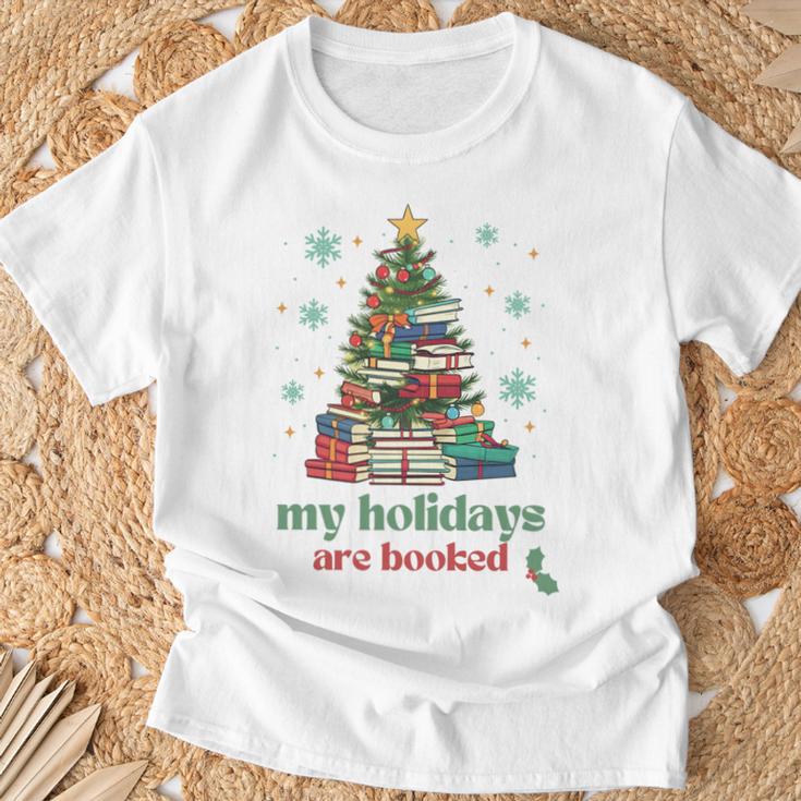 My Holidays Are Booked Christmas Book Lover Librarian Xmas T-Shirt Gifts for Old Men My Holidays Are Booked Christmas Book Lover Librarian Xmas T-Shirt Gifts for Old Men