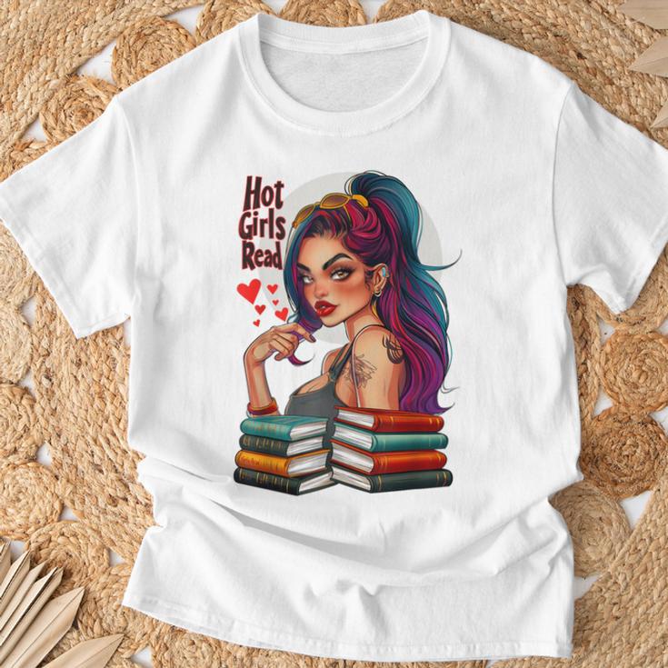 Hot Girls Read Books Spicy Dark Romance Reader Bookish Girl T-Shirt Gifts for Old Men Hot Girls Read Books Spicy Dark Romance Reader Bookish Girl T-Shirt Gifts for Old Men