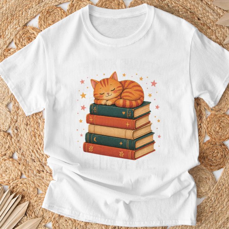 I'm A Book Character Believe Me Cat Reader Bookworm T-Shirt Gifts for Old Men I'm A Book Character Believe Me Cat Reader Bookworm T-Shirt Gifts for Old Men