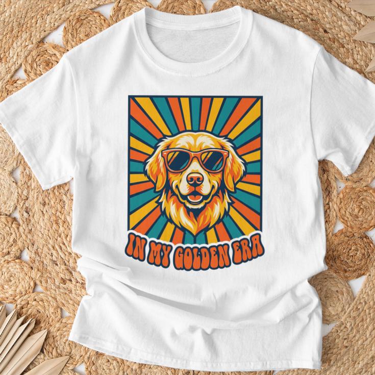 In My Golden Era レトロレトリバー ドッグサングラス グラフィックtシャツ 長袖tシャツ Tシャツ 高齢者への贈り物