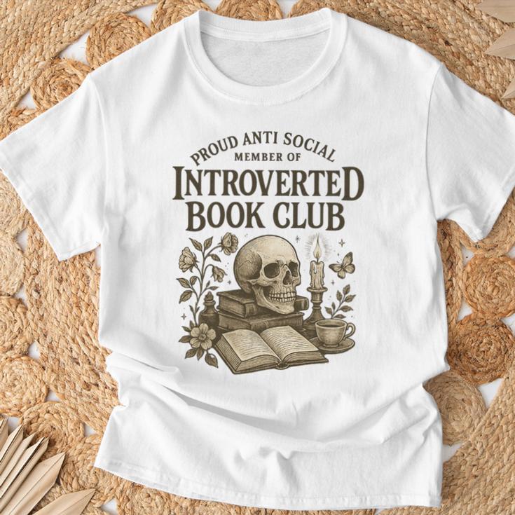 Introverted Book Club Member Anti Social Reader Premium Tri-Blend T-Shirt Gifts for Old Men