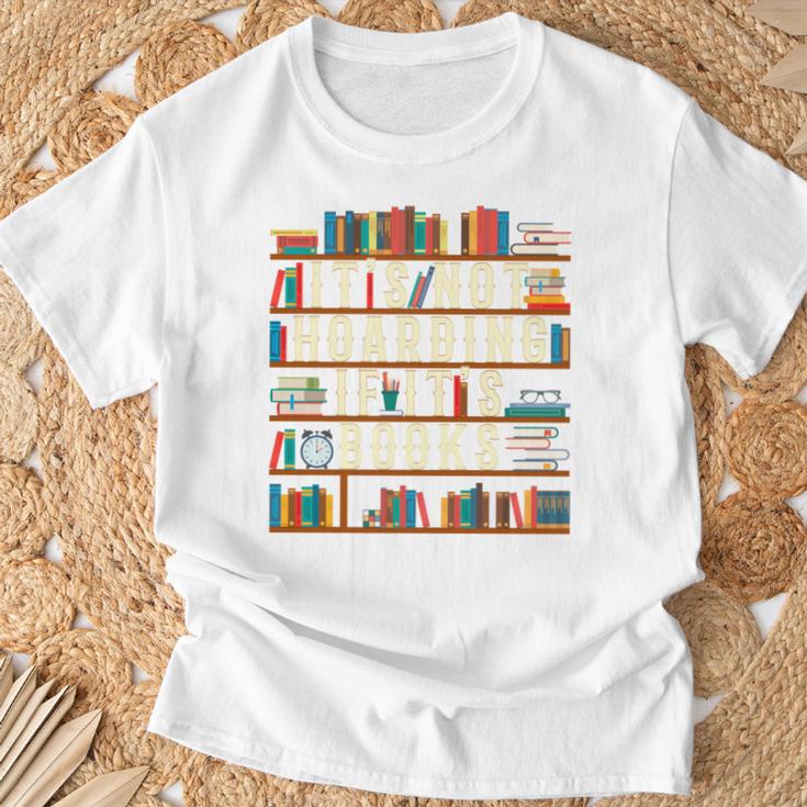 It's Not Hoarding If It's Books Book Lover For Readers T-Shirt Gifts for Old Men