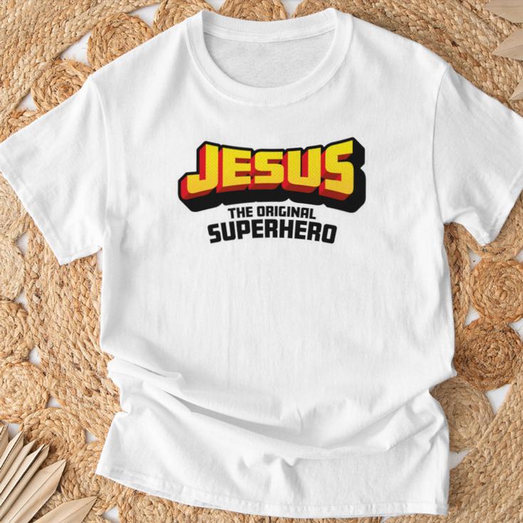 Jesus The Original Superhero Comic Book Christian Faith T-Shirt Gifts for Old Men Jesus The Original Superhero Comic Book Christian Faith T-Shirt Gifts for Old Men