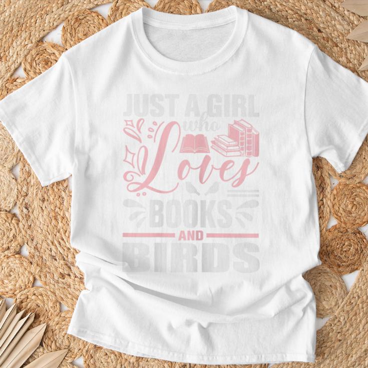 Just a Girl Who Loves Birds And Books Read Book Librarian T-Shirt Gifts for Old Men Just a Girl Who Loves Birds And Books Read Book Librarian T-Shirt Gifts for Old Men