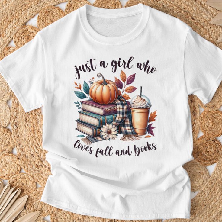 Just a Girl Who Loves Fall And Books Pumpkin Spice Autumn T-Shirt Gifts for Old Men Just a Girl Who Loves Fall And Books Pumpkin Spice Autumn T-Shirt Gifts for Old Men