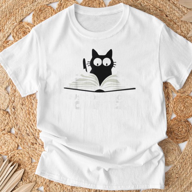 Just One More Chapter Cat Love Cat Book T-Shirt Gifts for Old Men