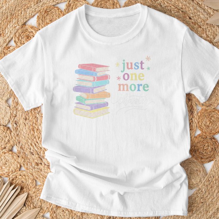 Just One More Chapter Cozy Pastel Bookworm Cute Book Reader Premium Tri-Blend T-Shirt Gifts for Old Men
