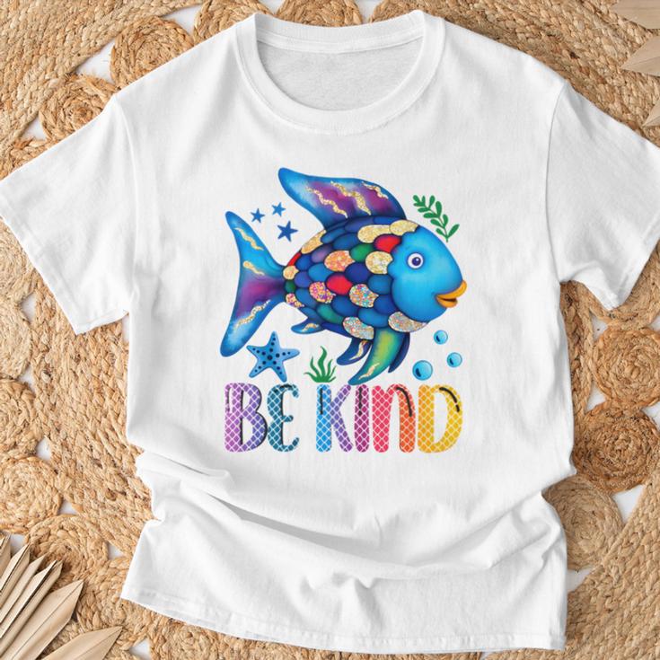 Kids Be Kind Rainbow Scale Fish Teacher Reading Book Toddler T-Shirt Gifts for Old Men Kids Be Kind Rainbow Scale Fish Teacher Reading Book Toddler T-Shirt Gifts for Old Men