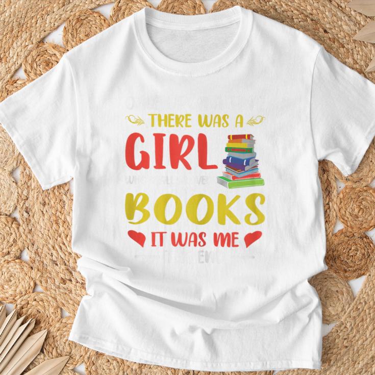 Library Book Lover Once Upon a Time a Girl Loved Books T-Shirt Gifts for Old Men