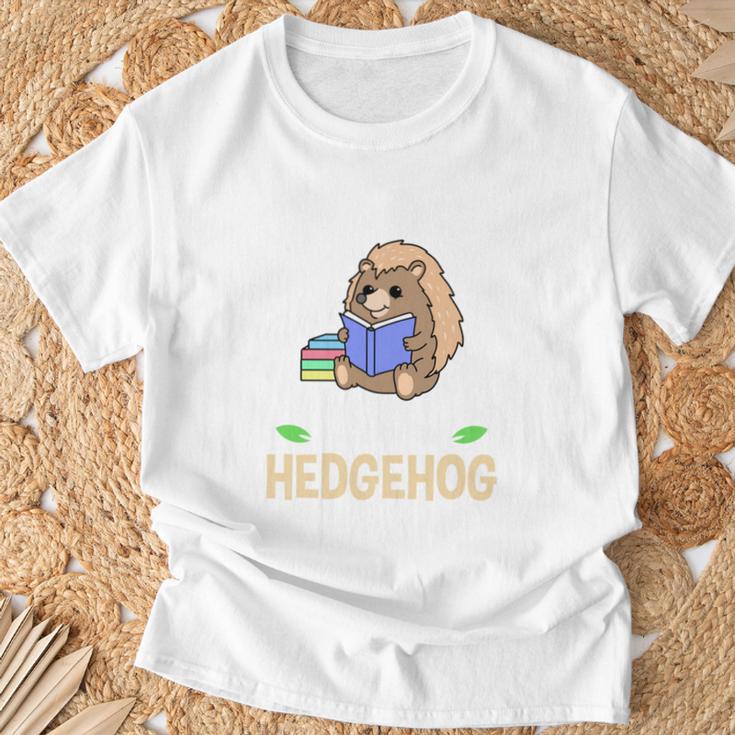 Life Is Better With A Hedgehog And Reading Books T-Shirt Gifts for Old Men