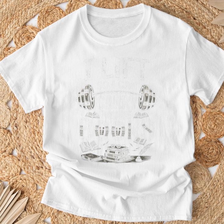 I Lift So I Can Carry More Books Reading Reader Book Workout Premium Tri-Blend T-Shirt Gifts for Old Men