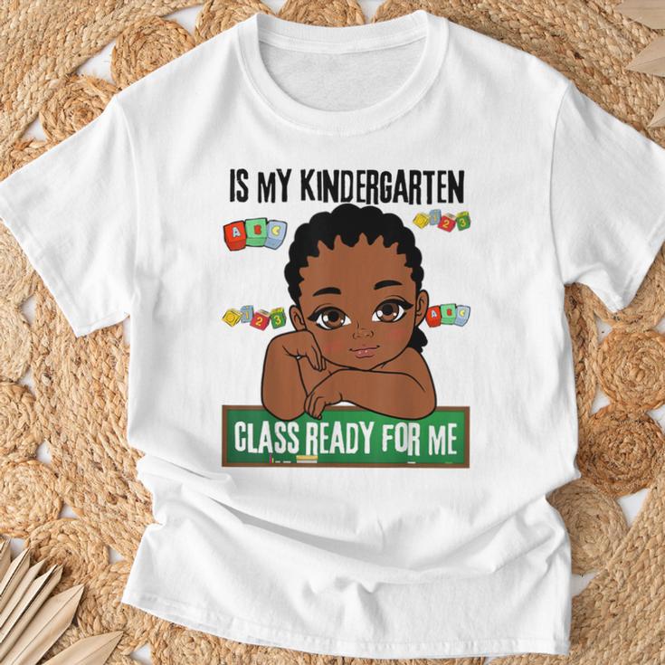 Lil Mr Kindergarten Prince Boys Melanin Boy Read Books T-Shirt Gifts for Old Men