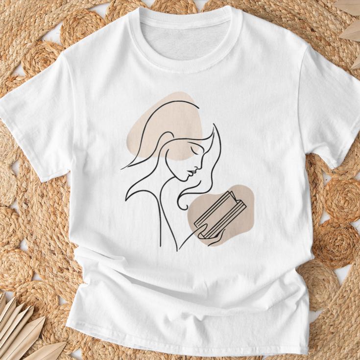 Line Art Abstract Minimalist Minimal For Book Lover Women T-Shirt Gifts for Old Men Line Art Abstract Minimalist Minimal For Book Lover Women T-Shirt Gifts for Old Men