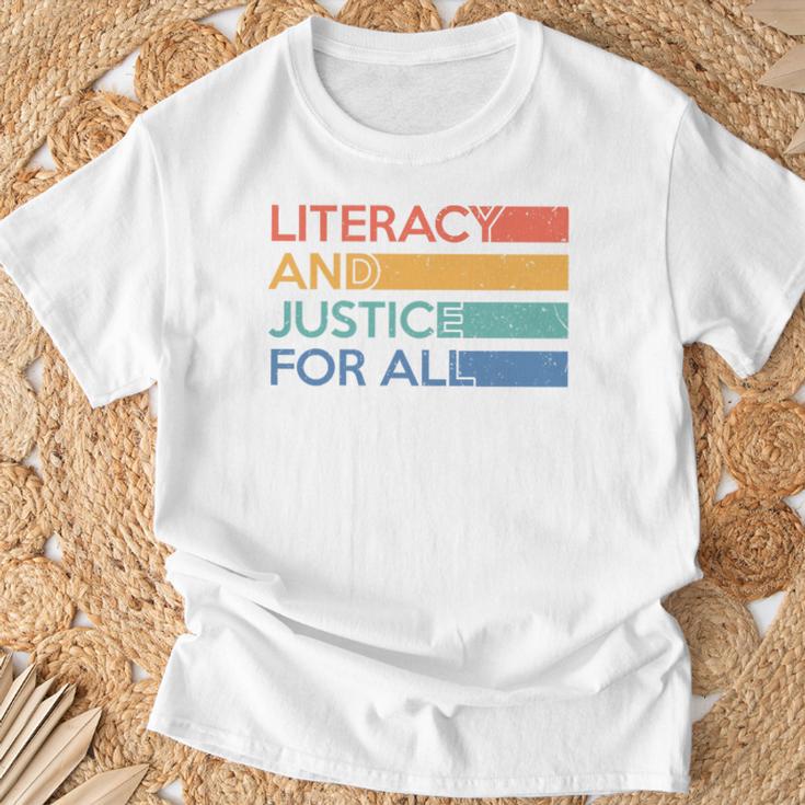 Literacy And Justice For All Reading Book Club Librarian Premium Tri-Blend T-Shirt Gifts for Old Men Literacy And Justice For All Reading Book Club Librarian Premium Tri-Blend T-Shirt Gifts for Old Men