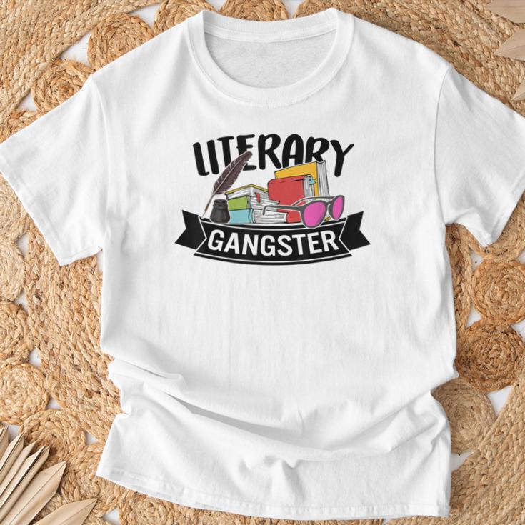 Literary Gangster Book Lover Bookish Bookworm Reader For Her T-Shirt Gifts for Old Men Literary Gangster Book Lover Bookish Bookworm Reader For Her T-Shirt Gifts for Old Men