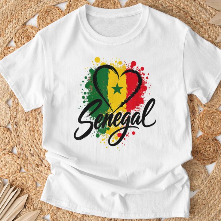 I Loveenegal 休暇 旅行 旗 お土産 ハート ツーリスト Tシャツ 高齢者への贈り物