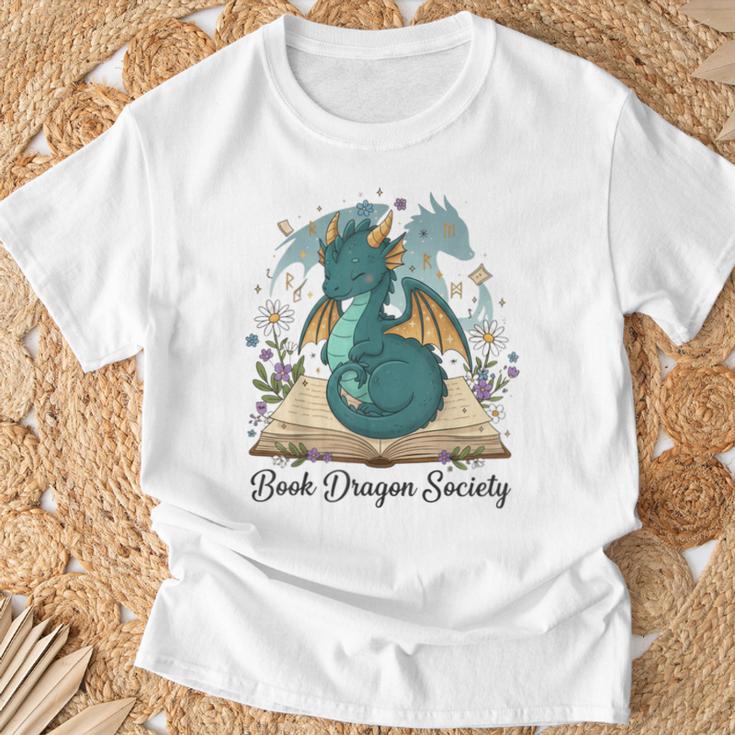 Magical Book Dragon Fantasy Reading Enthusiast Art T-Shirt Gifts for Old Men Magical Book Dragon Fantasy Reading Enthusiast Art T-Shirt Gifts for Old Men
