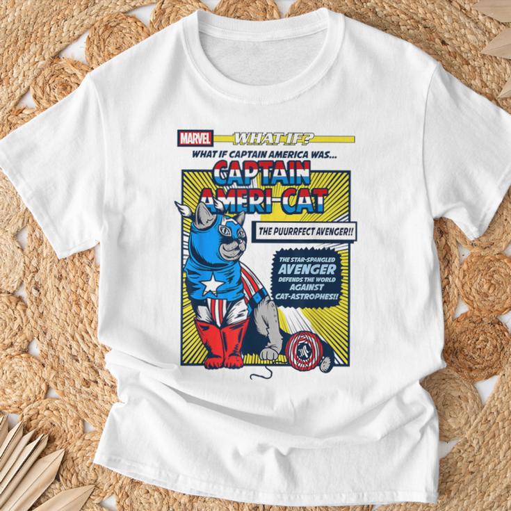 Marvel What If Captain Ameri-Cat Comic Book Cover T-Shirt Gifts for Old Men Marvel What If Captain Ameri-Cat Comic Book Cover T-Shirt Gifts for Old Men