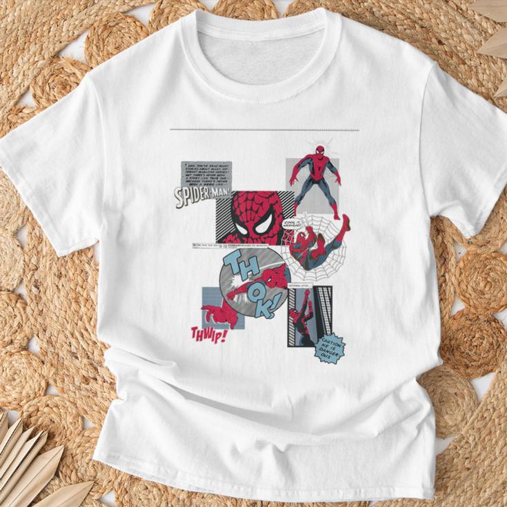 Marvel Comics Spider-Man Classic Comic Book Collage T-Shirt Gifts for Old Men