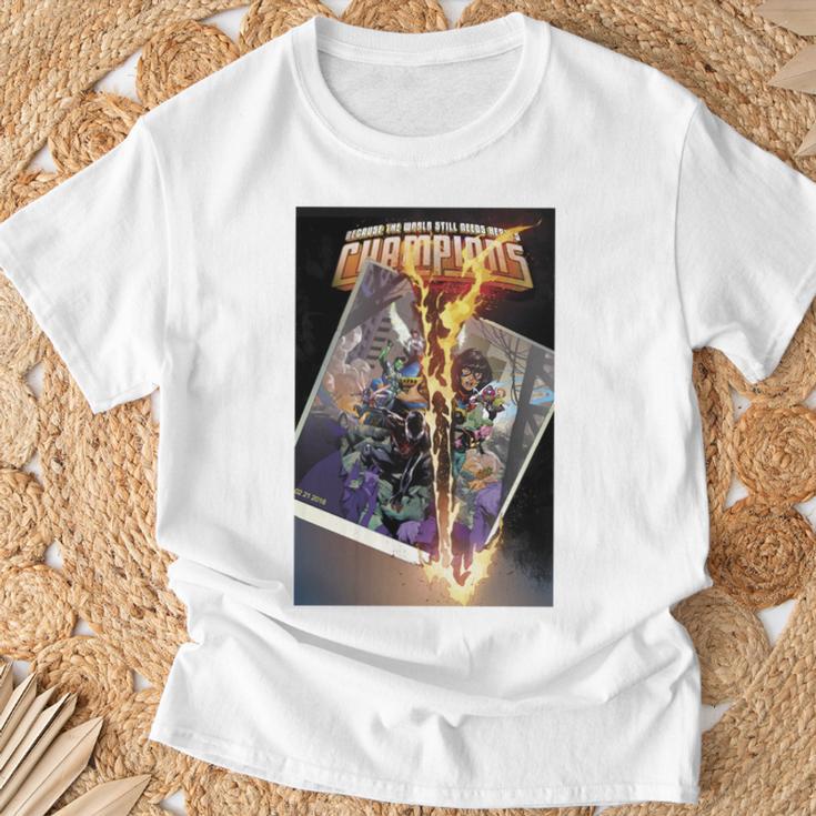 Marvel Comixology Champions Unlimited Comic Book Cover Comfort Colors Crop Top T-Shirt Gifts for Old Men Marvel Comixology Champions Unlimited Comic Book Cover Comfort Colors Crop Top T-Shirt Gifts for Old Men