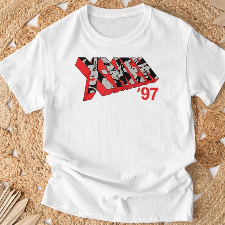 Marvel X-Men '97 & Bold Comic Book Logo Fill T-Shirt Gifts for Old Men